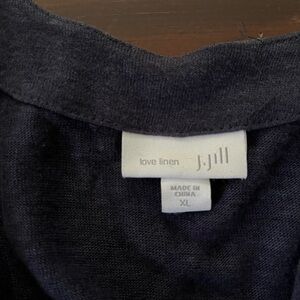 J. Jill Linen Top - Deep Navy open front
